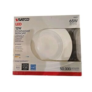 SATCO S9470 LED‎ 3000K 5" - 6" Recessed Retrofit Downlight 12W, 800 Lumens